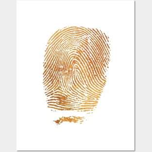 Gold Fingerprint Animal Print Posters and Art